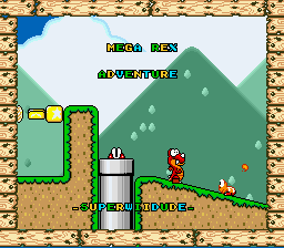 Super Mario World - Mega Rex Adventure Title Screen